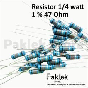 Resistor 47 Ohm 1/4 Watt 1% – Res 47Ω Presisi 0.25W Metal Film | Paklek Store - Gambar 2