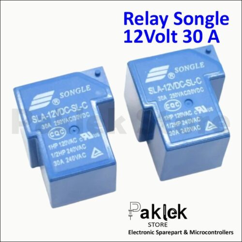 Relay Songle 12V 30A – SPDT Power Relay PCB Mount 6 Kaki | Paklek Store