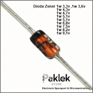 Dioda Zener 1W 3.3V–9.1V – Zener Diode 1 Watt 3V3 s/d 9V1 Tegangan Stabil | Paklek Store