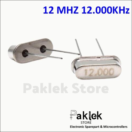 Crystal Oscillator 12MHz 2 Kaki DIP – XTAL Kristal 12 MHz Metal Can | Paklek Store