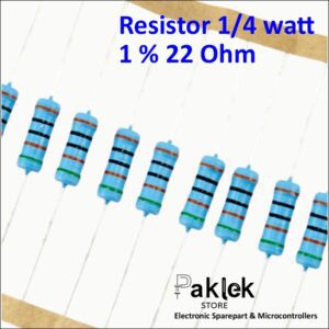 Resistor 22 Ohm 1/4 Watt 1% – Res 22Ω Presisi 0.25W Metal Film | Paklek Store - Gambar 3