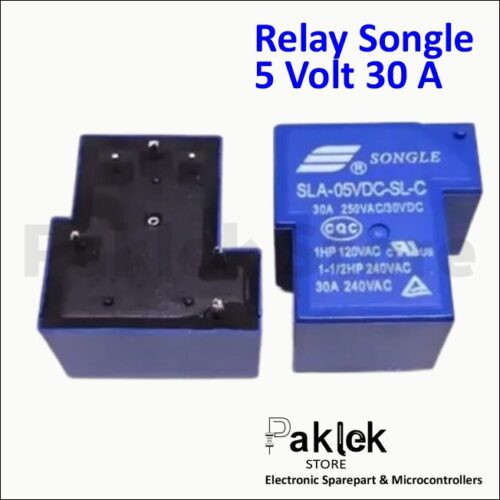 Relay Songle 5V 30A – SPDT Power Relay PCB Mount 6 Kaki | Paklek Store