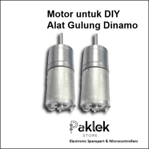 Motor DC Gearbox 25GA-370 12V 130RPM Torsi Kuat 2.8kg.cm – Mini Gear Motor DC – Paklek Store