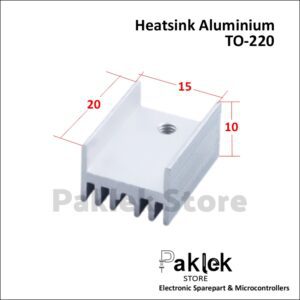Heatsink Aluminium TO-220 20x15x10mm | Pendingin Transistor, MOSFET, IC Regulator LM2596, 7805, IRF540, IRF7850 | Paklek Store