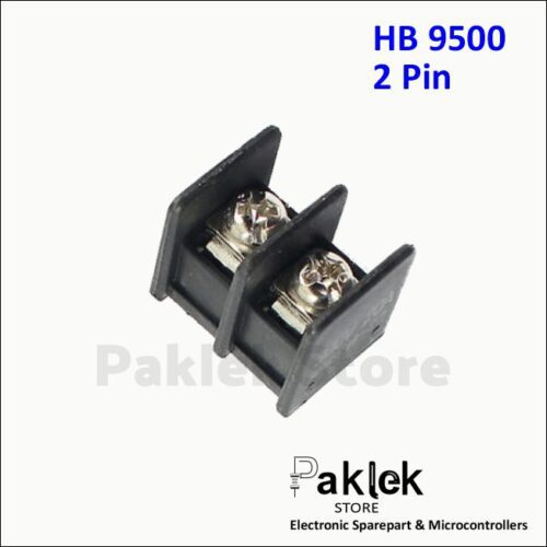 Terminal Block HB9500 2P / 3P / 4P / 5P / 6P Pitch 9.5mm Warna Hitam | Paklek Store