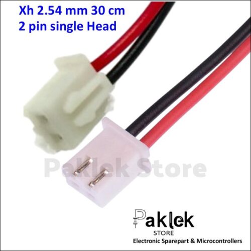 Kabel JST XH2.54 2 Pin Female Single Head 30cm – Kabel Terminal XH 2.54mm DIY | Paklek Store