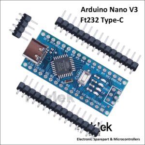 Arduino Nano V3.0 USB Type-C FT232 ATmega328PB – Header Belum Disolder | Paklek Store - Gambar 3