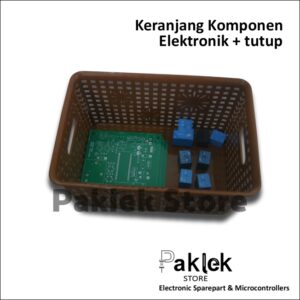 Keranjang Komponen Elektronik Mini + Tutup | Organizer PCB, Relay, IC | Paklek Store