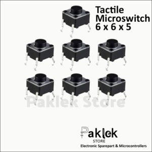 Tact Switch / Micro Switch 6x6x5mm 4 Kaki DIP Tombol Tekan PCB | Paklek Store - Gambar 2