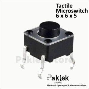 Tact Switch / Micro Switch 6x6x5mm 4 Kaki DIP Tombol Tekan PCB | Paklek Store